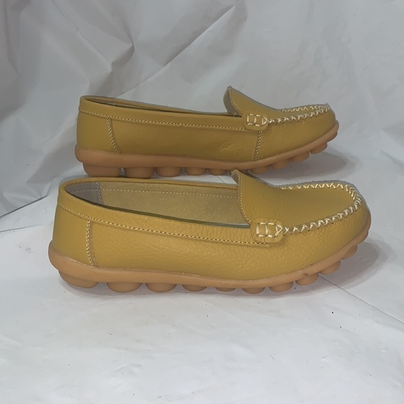 NABEIMEI Yellow Leather Loafers Size 39 us 6.5 - Picture 5 of 9